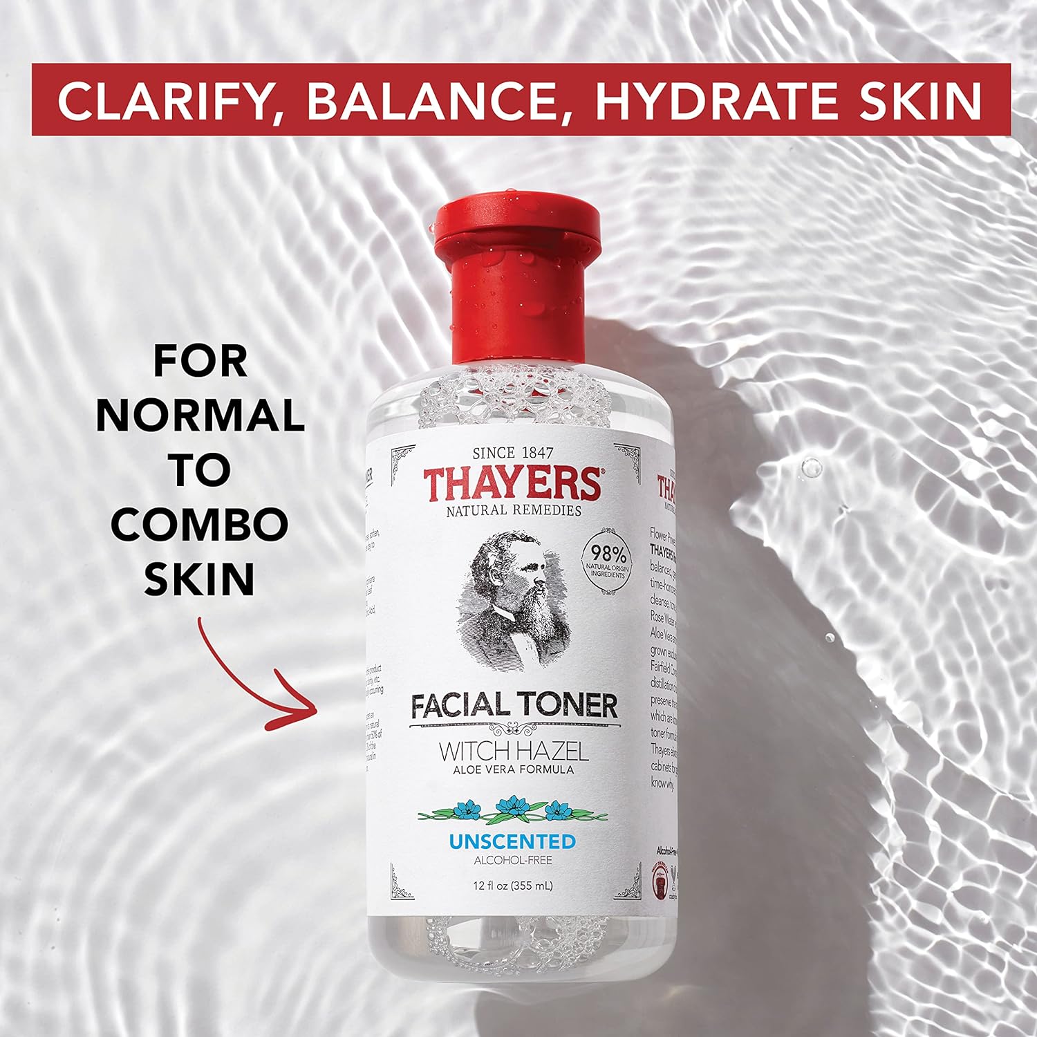 THAYERS Alcohol-Free Rose Petal Witch Hazel Facial Toner with Aloe Vera Formula, 12 Ounce - Image 6